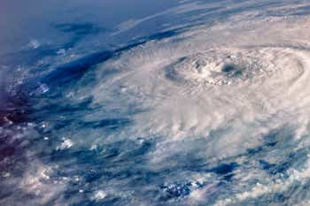 Large hurricane over the ocean